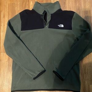 The North Face Olive and Black Fleece Jacket